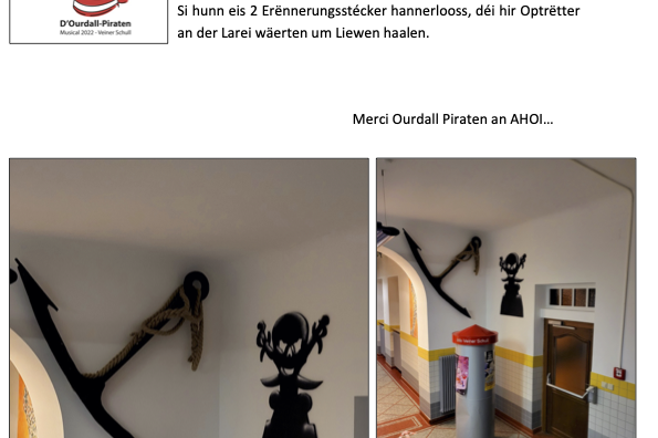 Erennerungen D’Pirateschëff ass scho längst an de Sonnenënnergang...