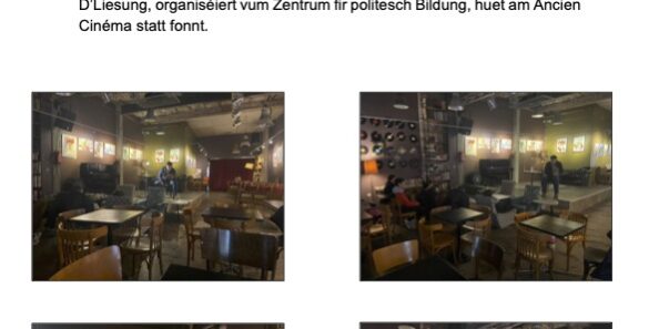 Liesung am Ancien Cinéma