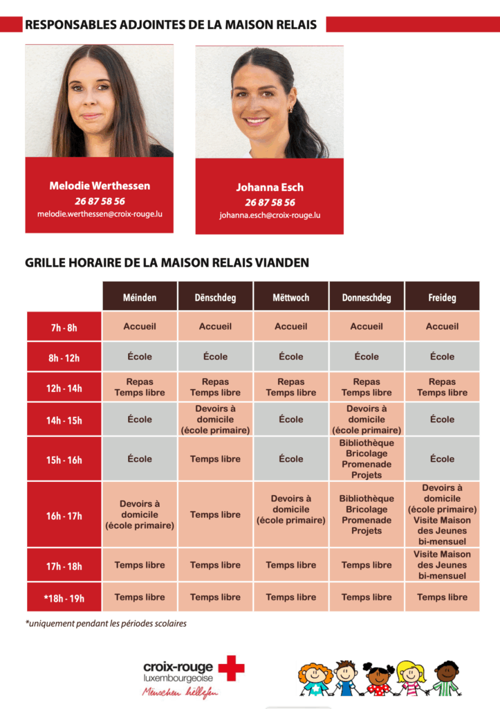 horaires maison relais 2025/26